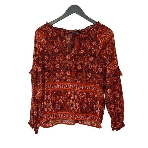 American Eagle Rayon Top. Boho. Size Medium. Floral Print‎ - Picture 1 of 8